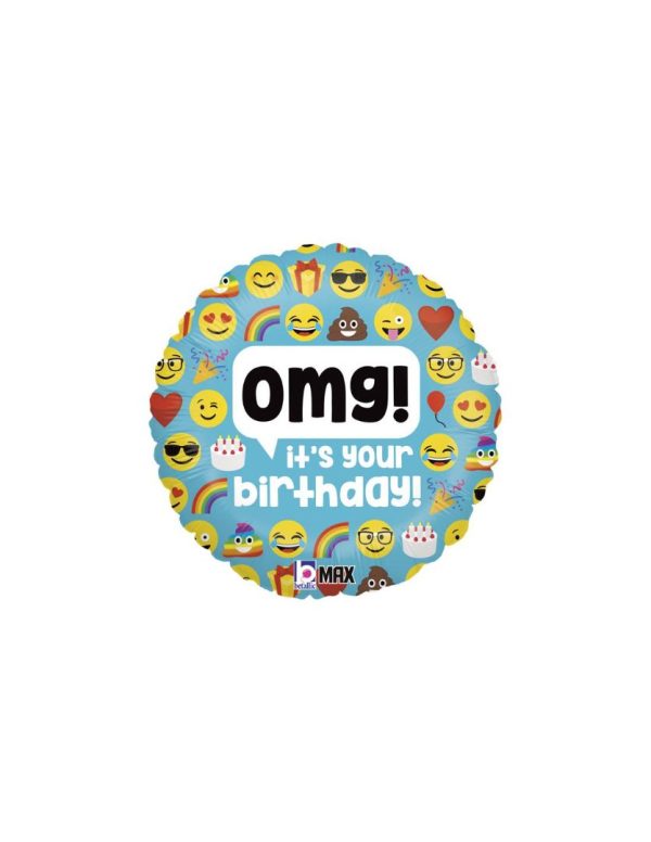 Emoji balloon, «OMG! It's your Birthday »