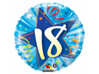 Foil balloon «18» years, blue, round