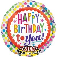 Fooliumist õhupall "HAPPY BIRTHDAY" muusikaga