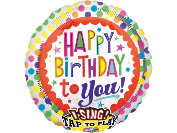 Fooliumist õhupall "HAPPY BIRTHDAY" muusikaga