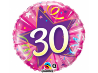 30 years, pink, round