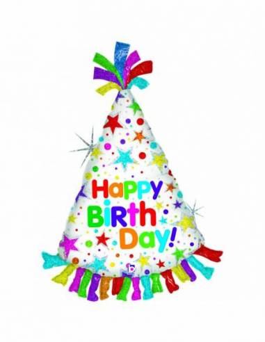 Fooliumist õhupall peomüts «HAPPY BIRTHDAY!»