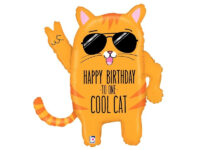 Foil balloon  cat «HAPPY BIRTHDAY TO ONE COOL CAT»