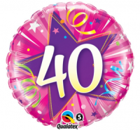 40 years, pink, round