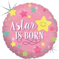«A Star is Born» round, pink, holographic