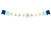 Banner "BABY BOY" made of paper