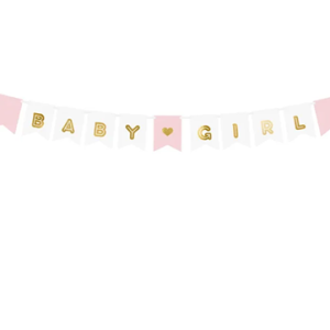 Banner "BABY BOY" made of paper
