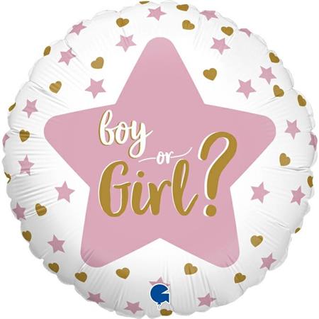 Фольгированный шар «Boy or Girl» круглый