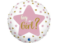 Boy-or-Girl-ummargune-GR-G78001-P Fooliumist õhupall «Boy or Girl» ümmargune