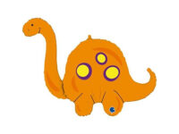Foil balloon «BRONTOSAURUS», orange