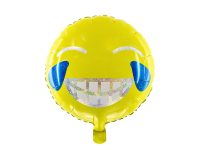Фольгированный шар "EMOJI" смеющийся, круглый