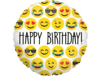 Фольгированный шар Emoji «Happy birthday»