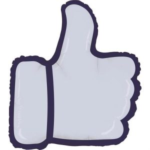 Emoji-ohupall-Like-GR-35165-P Latex balloon «glossy champagne»