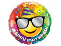 Эмодзи в очках «Happy Birthday»