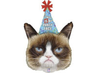 Grumpy-Cat-This-is-my-party-face-GR-35260-P Fooliumist õhupall «GRUMPY CAT THIS IS MY PARTY FACE!»