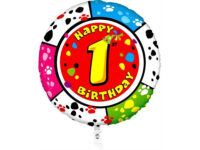Foil balloon «HAPPY BIRTHDAY 1», round