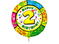 Foil balloon "HAPPY BIRTHDAY 2" round