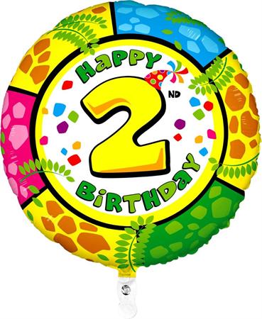 Fooliumist õhupall "HAPPY BIRTHDAY 2" ümmargune