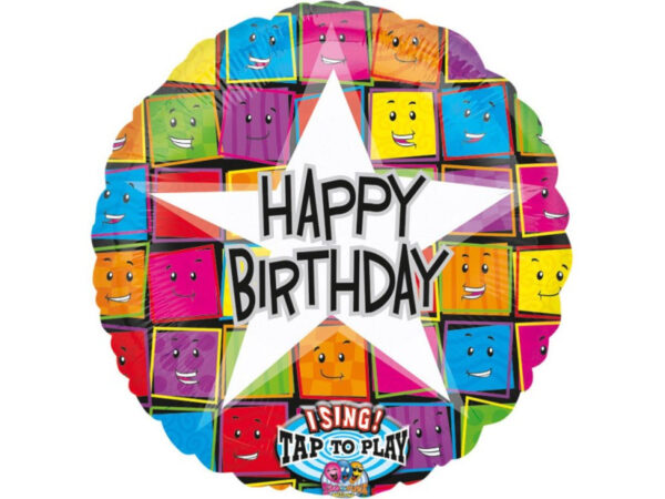 Happy-Birthday-muusikaga-12645-01 Foil balloon «HAPPY BIRTHDAY», with music