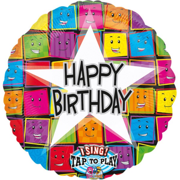 Foil balloon «HAPPY BIRTHDAY», with music