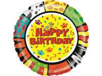 Happy-Birthday-ummargune-GR-14351WE-P Fooliumist õhupall "HAPPY BIRTHDAY" ümmargune