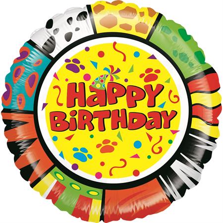 Happy-Birthday-ummargune-GR-14351WE-P Foil balloon "HAPPY BIRTHDAY" round