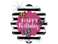 «Happy Birthday» ümmargune, liblikatega