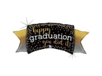 Happy-Graduation-You-Did-it-must-GR-35944GH-P Фольгированный шар «HAPPY GRADUATION YOU DID IT!» черный
