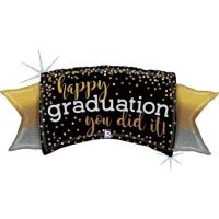 Fooliumist õhupall «HAPPY GRADUATION YOU DID IT!» must