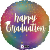 Fooliumist õhupall "HAPPY GRADUATION", ümmargune