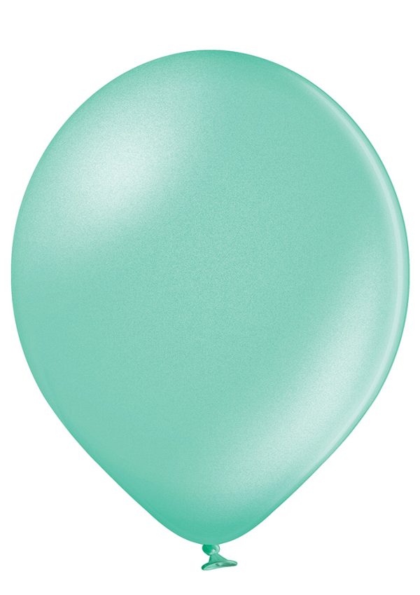 Hele-mentool-metallik-074 Latex balloon «light green metallic»