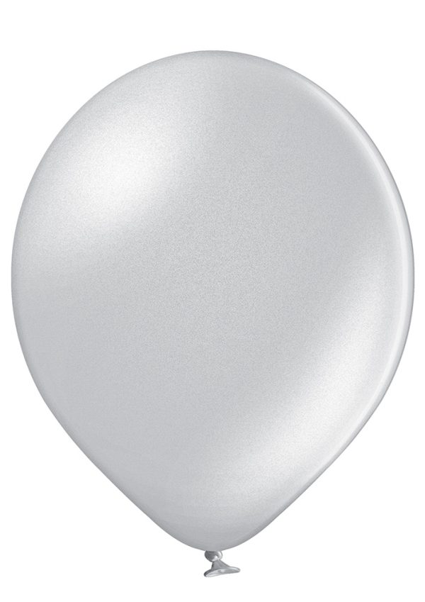 Hobedane-metallik-061 Latex balloon «silver metallic»
