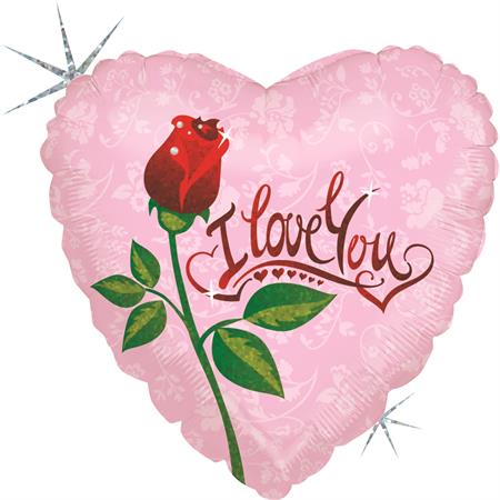 «I Love You» сердце, розовый