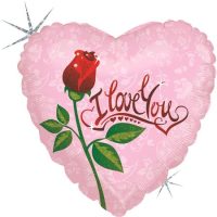 «I Love You» heart, pink