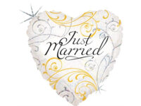 Just-Married-suda-valge-GR-36163H-P «Just Married», süda, valge