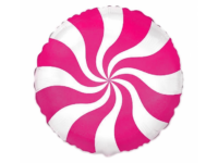 Karamell-fuksia-ummargune-401576F Fooliumist õhupall «Karamell», fuksia, ümmargune