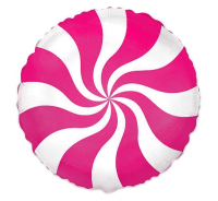 Fooliumist õhupall «Karamell», fuksia, ümmargune