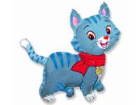 Фольгированный шар «Кошка», синий