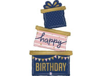 Kingitused-Happy-Birthday-trio-GR-35963-P Фольгированный шар подарок «HAPPY BIRTHDAY», трио