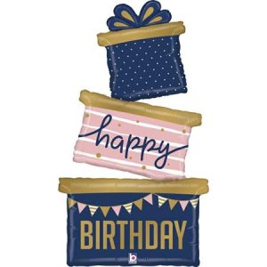 Fooliumist õhupall kingitused, «HAPPY BIRTHDAY», trio
