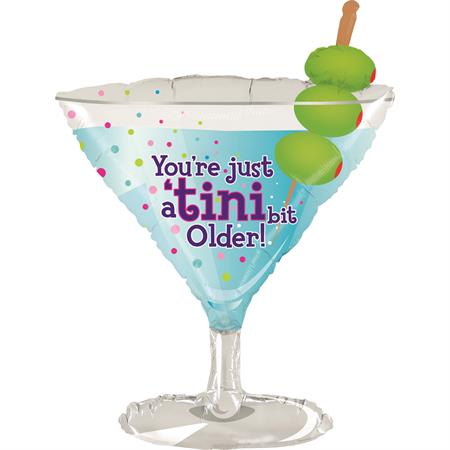 Kokteiliklaas-You-are-a-tini-bit-older-GR-35145-P Фольгированный шар, коктейльный бокал «YOU'RE JUST A TINI BIT OLDER»