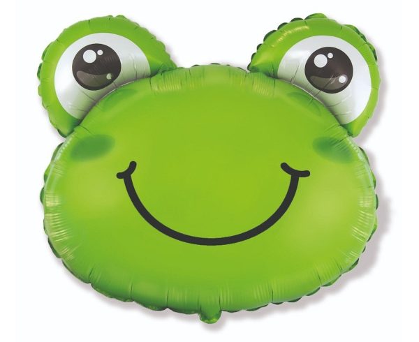 Fooliumist õhupall «Konn», pea, roheline