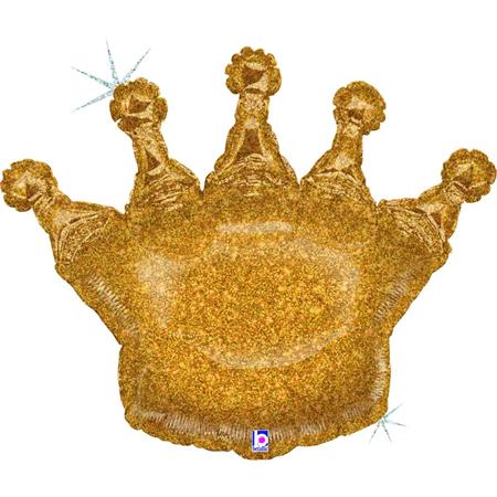Foil balloon «CROWN», gold