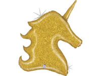 Kuldne-ukssarvik-holograafiline-GR-35861GH-P Foil balloon «GOLD UNICORN», holographic