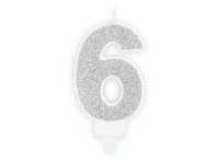 Candle number «6», silver