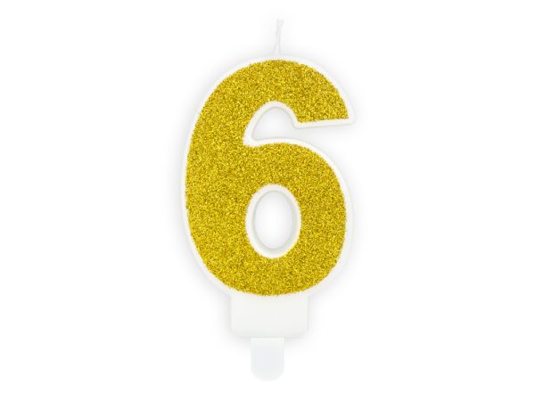Свеча номер «6», золотой