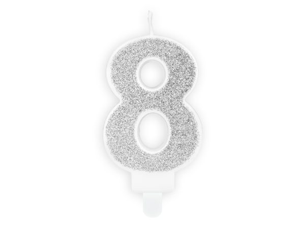 Свеча номер «8», серебро