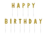 Küünlad "HAPPY BIRTHDAY" kuldne