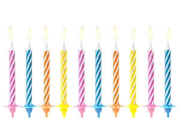 Candle colorful, 10pc