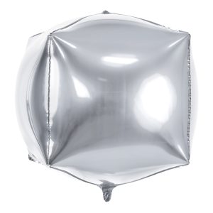 Foil balloon "CUBE" silver